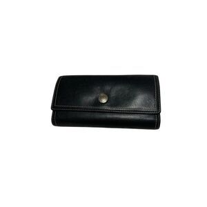 coach leather black pink purple wallet